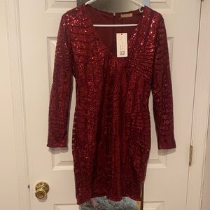 New w/ tags - Women’s Maroon Sequin Dress - Sz - Medium